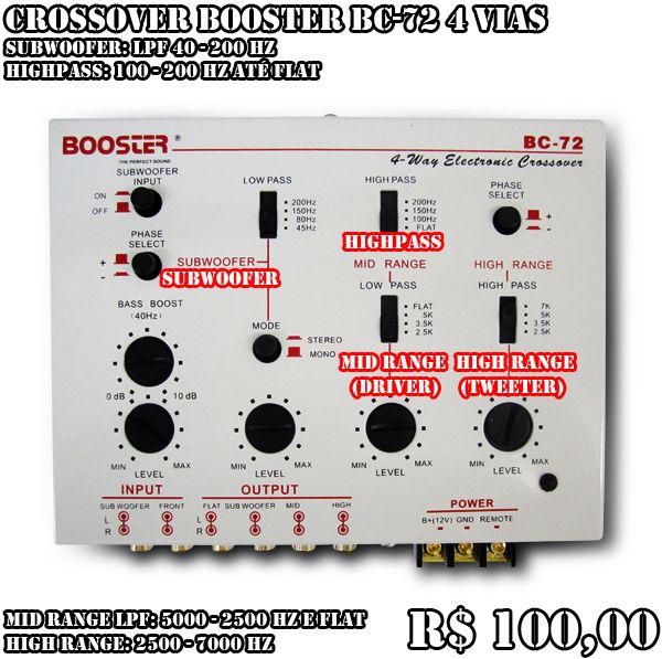 Crossover 4 Vias Booster BC-72